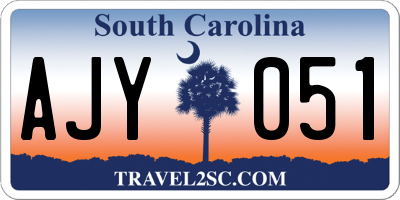 SC license plate AJY051