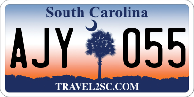 SC license plate AJY055