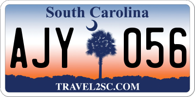 SC license plate AJY056