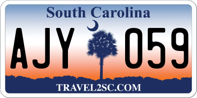 SC license plate AJY059