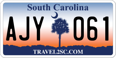 SC license plate AJY061