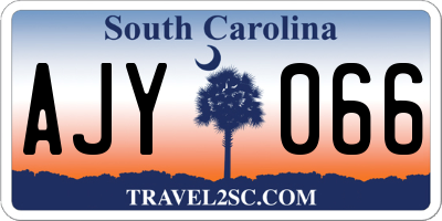 SC license plate AJY066