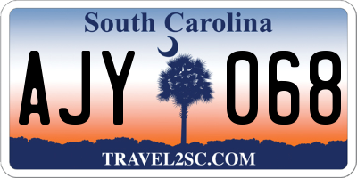 SC license plate AJY068