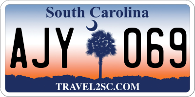 SC license plate AJY069