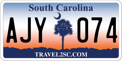 SC license plate AJY074
