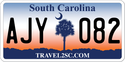 SC license plate AJY082