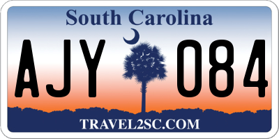 SC license plate AJY084