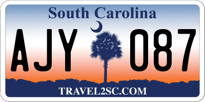 SC license plate AJY087