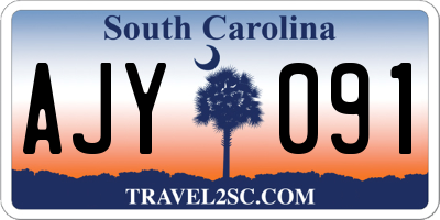 SC license plate AJY091