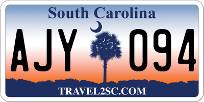 SC license plate AJY094