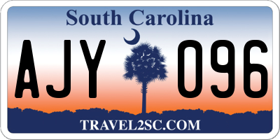 SC license plate AJY096