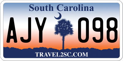 SC license plate AJY098