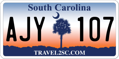 SC license plate AJY107