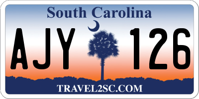 SC license plate AJY126