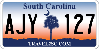 SC license plate AJY127