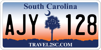 SC license plate AJY128