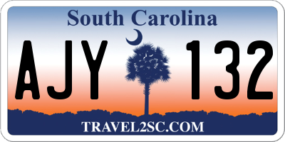 SC license plate AJY132