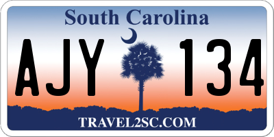 SC license plate AJY134