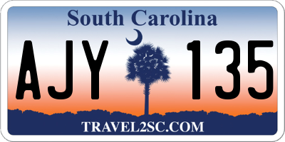 SC license plate AJY135