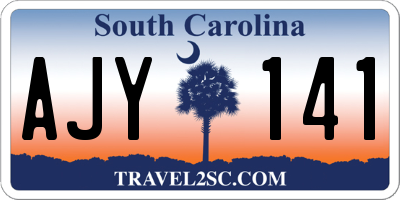 SC license plate AJY141