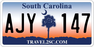 SC license plate AJY147