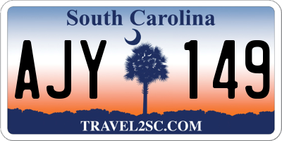 SC license plate AJY149