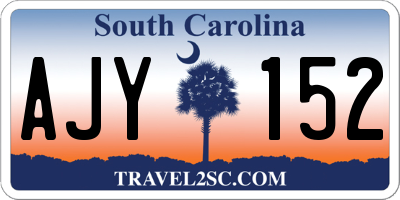 SC license plate AJY152