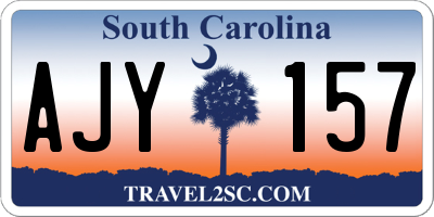 SC license plate AJY157