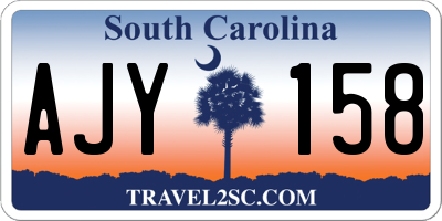SC license plate AJY158