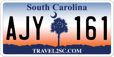 SC license plate AJY161