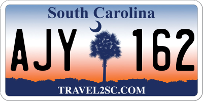 SC license plate AJY162