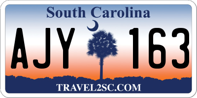 SC license plate AJY163