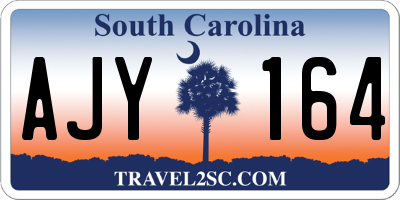 SC license plate AJY164