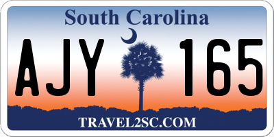 SC license plate AJY165