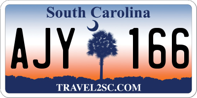 SC license plate AJY166