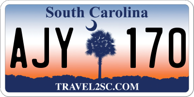 SC license plate AJY170