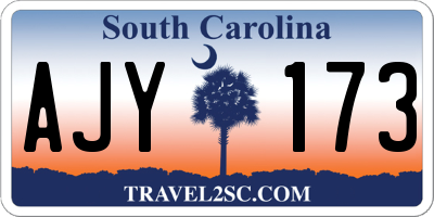 SC license plate AJY173