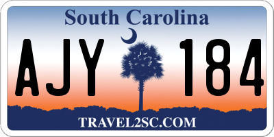 SC license plate AJY184