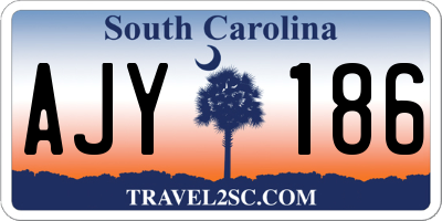 SC license plate AJY186