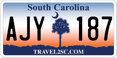 SC license plate AJY187