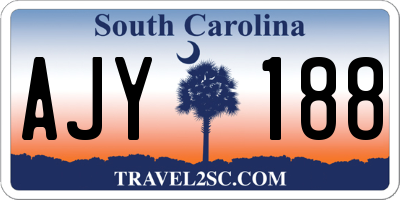 SC license plate AJY188