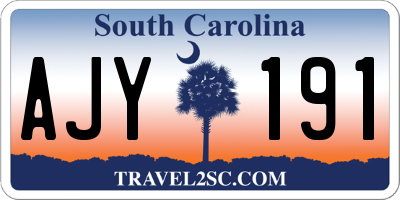 SC license plate AJY191