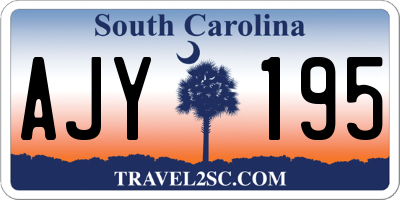 SC license plate AJY195