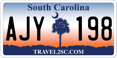SC license plate AJY198