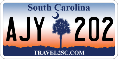 SC license plate AJY202
