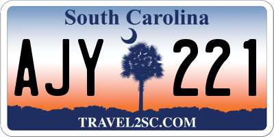 SC license plate AJY221