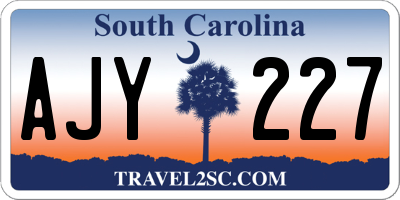 SC license plate AJY227