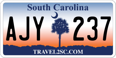 SC license plate AJY237