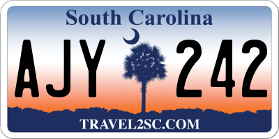 SC license plate AJY242