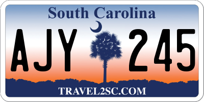 SC license plate AJY245